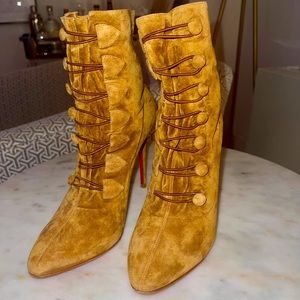 Christian Louboutin Mustard Ankle Boots